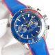 Copy Omega Seamaster Planet Ocean 600m Chronograph Watches Blue Rubber Strap (5)_th.jpg